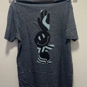 Rvca T-Shirt Men Medium Graphic Print Logo Gray